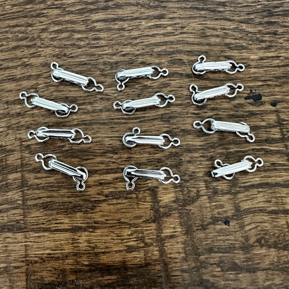 Vintage Sterling Silver Box Clasps – Jewelry Findings Lot of 12